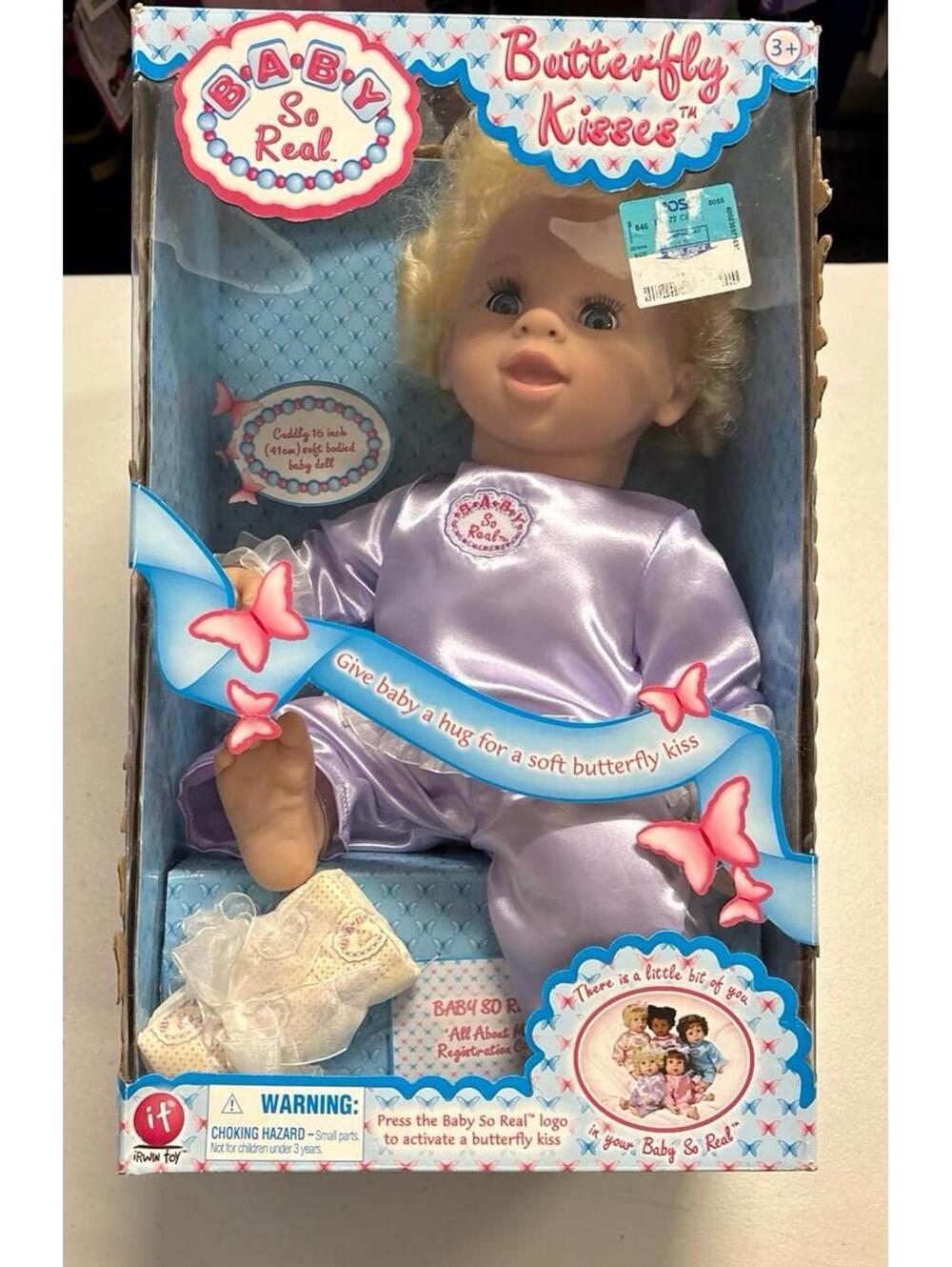 NIB 2008 Baby So Real Butterfly Kisses Baby Doll Irwin Toys